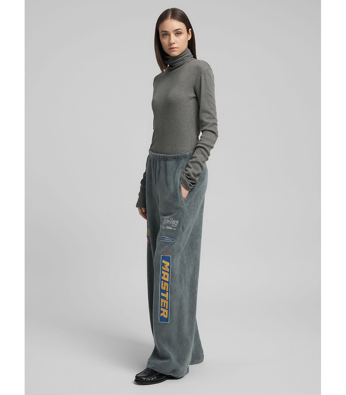 コットンテディワイドパンツ（セットアップ） 詳細画像 ブラックボード 4